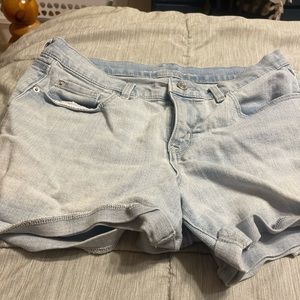 old navy lightwash denim shorts